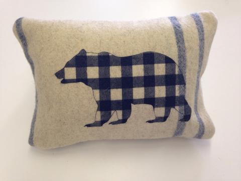 Cream Bear 'Lumber' Cabin Pillow