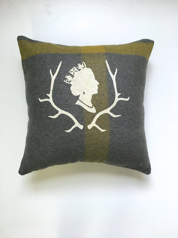 Grey Queen Cabin Pillow