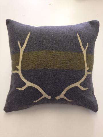 Grey Antler Cabin Pillow