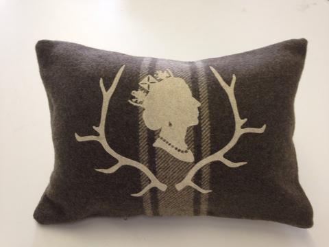Army Green Queen Lumbar Cabin Pillow